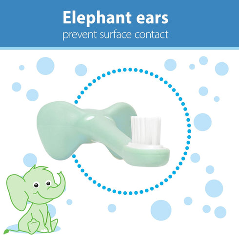 Dr. Brown's Infant-to-Toddler Toothbrush, Elephant, Mint, 0-3 Years...