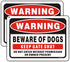 Beware of Dog Signs for Fence,Yuntarda 2-Pack 10"x7"Do not Enter Sign Keep Gate Shut Rust Free Reflective Metal Sign for Outdoor Use...