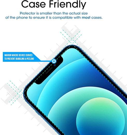 amFilm OneTouch Glass Screen Protector for iPhone 12 6.1"/ iPhone 12 Pro 6.1" with Easy Installation Kit, Tempered Glass, 2 Pack......