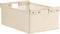 Storage Bins Cotton Linen Fabric Storage Boxes Basket with Wooden Handles Foldable Washable Decorative Shelf Container Clothes Organizer Home Laun...
