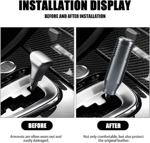 1 PC Manual Gear Stick Shifter Knobs, Car Shift Head Knob with 3 Threaded Adapters, Aluminum Alloy Car Stick Shift Lever Knob, Universal for Most ...