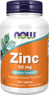 NOW Supplements, Zinc (Zinc Gluconate) 50 mg, Supports Enzyme Functions*, Immune Support*, 250 Tablets...