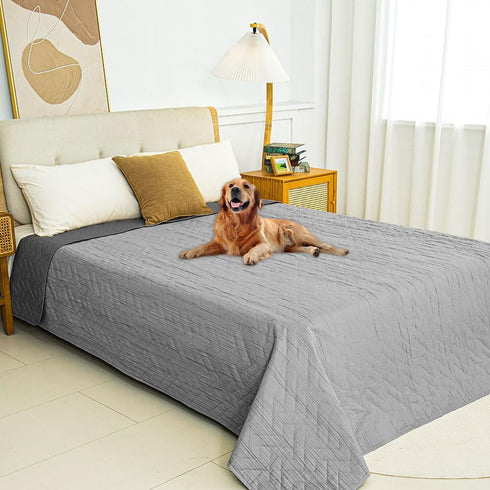 Ameritex 100% Waterproof Dog Bed Blankets double Sided Dog Couch Cover Knurling Pattern pet bed cover Reversible Furniture Couch Sofa Car for Pupp...