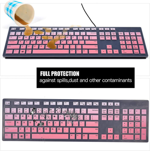 iKammo Keyboard Cover Skins Compatible with Dell KB216 & KM636 Keyboards & Dell Optiplex 5250/3050/3240/5460/7450/7050 & Inspiron AIO 3475/3670/34...