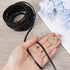 GORGECRAFT 5m*4mm*2mm Black Leather Strips Flat Leather Cord Cowhide String Braiding Leather Thread Rope for DIY Crafts Necklace Bracelets Anklet ...
