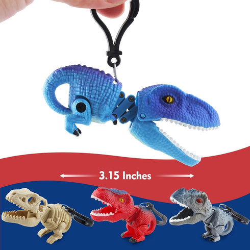 DINOBROS Surprise Eggs with Dinosaur Toys Inside, Mystery Eggs Toy Filled with Dino Chomper Keychains Birthday Party Favors for Boys and Girls 3-5...