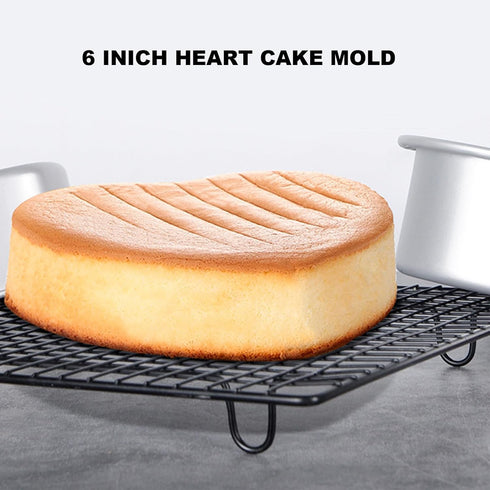 Heart Shaped Cake Pan 6 Inch Aluminum Cake Pans Heart Cake Tin Baking Cake Mold for Valentine's Day Weddings Birthday Party...
