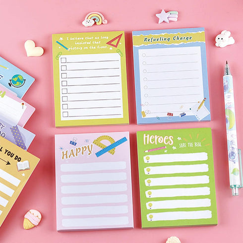 8 Pack Sticky Notes Cute Sticky Memo Pads 4x3 inch Kawaii to Do List Sticky Note Pad Self-Stick Notepad Stickies 50 Sheet/Pad (8Pcs Colorful)...