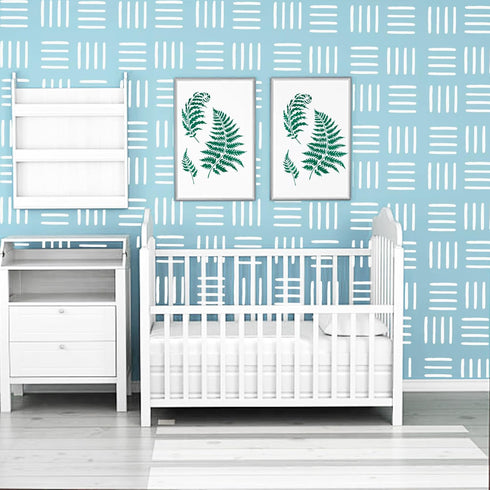 Mudcloth Stripe Boho Stencils for Painting On Wall Large Modern Minimalist Pattern Paint Templates for Wood Brick Floor Tile Furniture Canvas Pape...