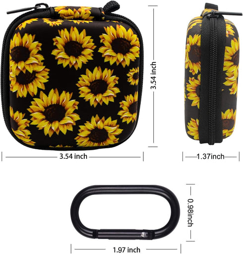 Earbud Case,Headphone Organizer Earbud Storage Bag, Hard EVA Shockproof Cover Carrying Case with Carabiner Clip Compatible with AirPods Pro 2nd /3...