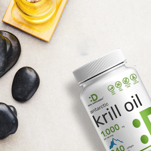 DEAL SUPPLEMENT Antarctic Krill Oil, 1,000mg Per Serving, 240* Softgels – Mercury Free, No Fishy Taste – Rich in Omega-3s, EPA, DHA, Astaxanthin, ...