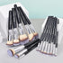 16Pcs ULTRA SOFT Black labeled Makeup Brushes set Contains large powder Flat Foundation Blending Blush Face contour Concealers Brush (16Pcs Matte ...