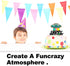 ET Happy Birthday Cake Topper Decorations with UFO for Alien Theme Picks for Kids Party Decor Supplies...