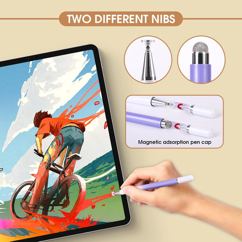 2 in 1 Stylus Pens for Touch Screens?High Sensitivity & Precision Capacitive Stylus Pencil for Ipad ?iPhone?Samsung?Android?Microsoft?Surface?(2Pa...