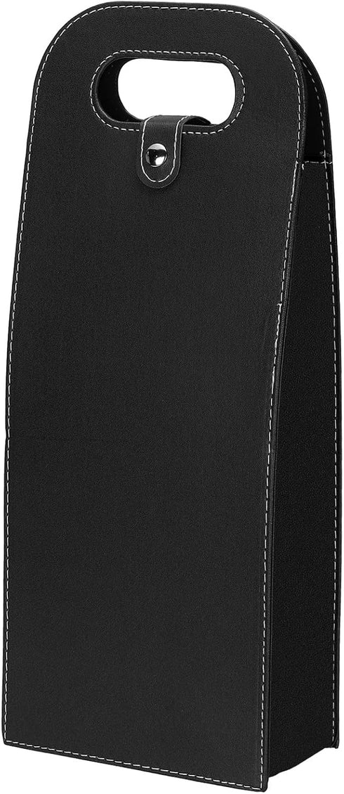 PATIKIL 2 Bottle Wine Gift Bag, Wine Bag Reusable Leather Wine Tote Carrier for Wine Bottles Portable Champagne Gift Bags for Picnic Party Wedding...