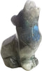 Natural Moonstone Wolf Crystal Figurine, Hand Carved Stone Animal Statues for Home Decor 2.5 Inches...
