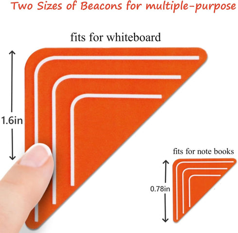 Beacons for Rocket Book- 2 Size, 10pieces Set with A Protective Case - Reusable Stickers Help to Digitize Upload Your Whiteboard Notes...