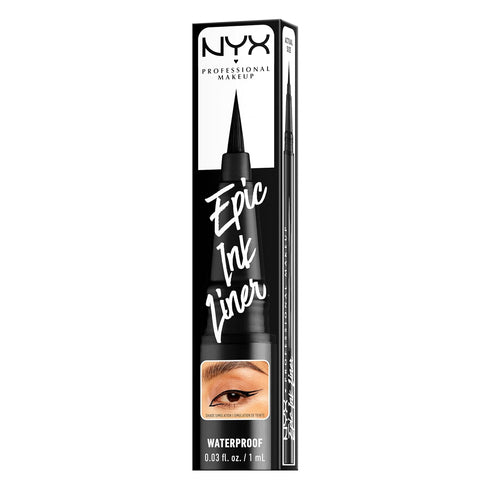 NYX PROFESSIONAL MAKEUP Epic Ink Liner, Waterproof Liquid Eyeliner - Black (Pack Of 2), Vegan Formula...