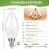 LED Candelabra Bulbs, E12 Ceiling Fan Light Bulbs Small Base, 6W Equivalent 60W, 600 Lumens Warm White 2700K, B10/B11 Type B Chandelier Light Bulb...