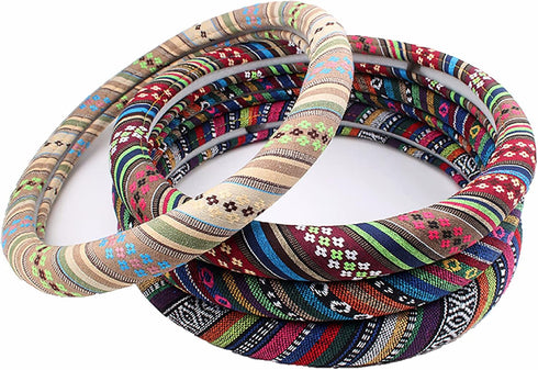 Boho Steering Wheel Cover for Women Men Baja Blanket Enthic Car Steering Wheel Cover Ethnic Car SUV Wheel Protector, Breathable, Anti-Slip, Odorle...
