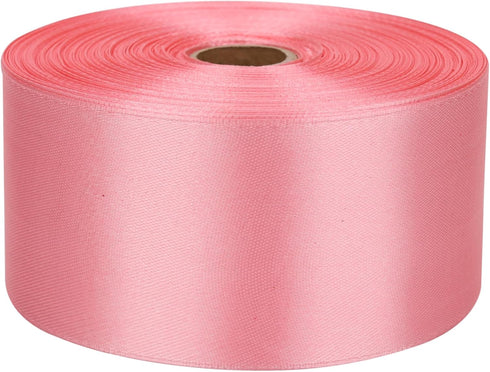 2 inch Rose Gold Satin Ribbon 50 Yards Solid Fabric Ribbons Roll for Gift Wrapping, Satin Weddings,Flower Bouquet, Invitations,Sewing,Party Decora...
