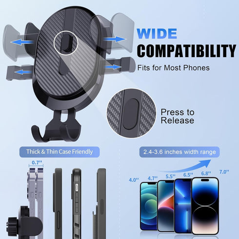 Car Phone Holders for Your Car Phone Holder Mount Windshield Universal Car Mount Phone Stand Car Accessories Cell Phone Car with Cup Base&Telescop...