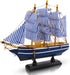 Dedoot Sailboat Model Decor, Wooden Sailing Boat Nautical Decor 7"x8" Model Ship for Ocean Theme Party and Room Decoration, Photo Props...