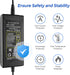 12V 5A LED Power Supply, 60W Power Adapter, 12V Power Supply for LED Strip Lights Security Camera DVD Player, 100-240V AC to 12V DC Transformer wi...