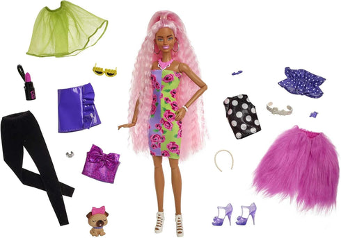 Barbie Extra Deluxe Doll & Accessories Set with Pet, Mix & Match Pieces for 30+ Looks, Multiple Flexible Joints, Gift for Kids 3 Years Old & Up...
