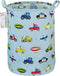 FANKANG Storage Basket, Nursery Hamper Canvas Laundry Basket Foldable with Waterproof PE Coating Large Storage Baskets for Kids Boys and Girls, Of...