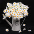 AmyHomie Artificial Flowers, Silk Daisy, Artificial Gerber Daisy for Home Decoration, Artificial Daisy for Wedding Decoration (White)...