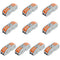 DIANN 10pcs Lever Wire Connectors 2 Circuit Inline Splices Electrical Wire Connector SPL-2 Lever Nuts Wire Connectors 28-12 AWG Quick Connect Spli...