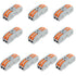 DIANN 10pcs Lever Wire Connectors 2 Circuit Inline Splices Electrical Wire Connector SPL-2 Lever Nuts Wire Connectors 28-12 AWG Quick Connect Spli...