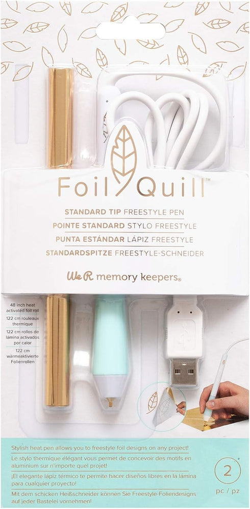 We R Memory Keepers Foil Quill Fine Tip Freestyle Pen, Make Custom Designs For Planners, Journals, Cards, Scrapbook Pages, and More, Heat-resistan...