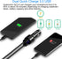 Car Charger, USMEI Quick Charge 3.0 Dual USB Charger Adapter with Voltmeter, Compatible with iPhone 15/14/13, Samsung S24/S23/S22/Note 20/10 and M...
