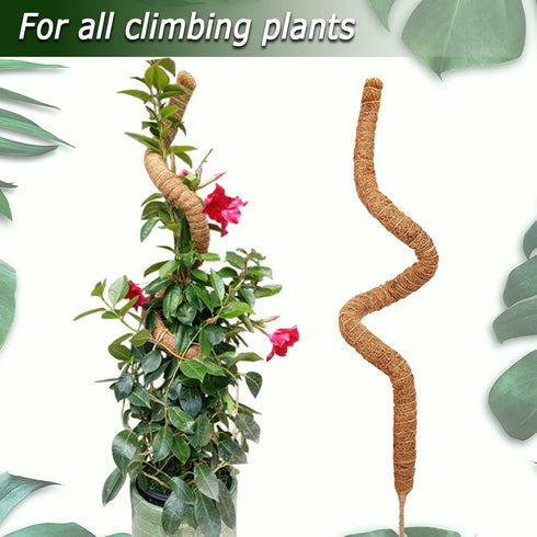 Bendable Moss Pole, 48 Inch Moss Pole for Plants Monstera, Tall Moss Poles for Climbing Plants Indoor, Large Moss Pole Support, Garden Trellis Pla...