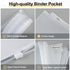 KTRIO Zipper Binder Pocket Letter Size 12 Pack, 3 Holes Zipper Binder Folder for 3 Ring Binder Insert, Clear PVC Loose Leaf Pouch 8-1/2"x 11 Docum...