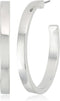 GUESS "Basic" Silver Logo Open Hoop Earrings...