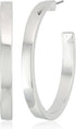 GUESS "Basic" Silver Logo Open Hoop Earrings...