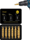 Damaged Screw Extractor Set- 6 psc HSS 6542 Stripped Screw Removal Tool, Stripped Screws Nuts & Bolts Drill Bit Tools for Easy Removal of Rusty & ...