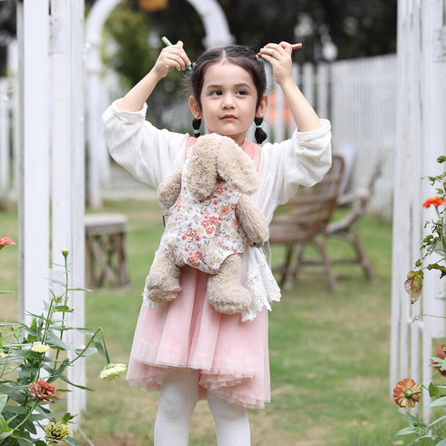 GAGAKU Stuffed Animals Carrier Baby Doll Accessories Holder American Girl Bitty Baby Doll Carrier for Toddler - Pink Wax Flowers...