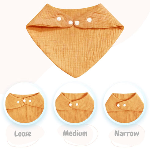 Cherub Muslin Bibs for Boys 8 Pack, 100% Cotton Baby Bibs for Drooling and Teething, Absorbent Baby Boy Bibs, Soft Muslin Bandana Drool Bibs for B...