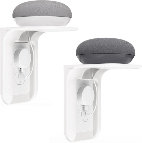 WALI Outlet Shelf Wall Holder,Bathroom Walls Shelves up to 10lbs Standard Vertical Duplex Wall Shelf Organizer for Smart Home Decor Space Saving P...