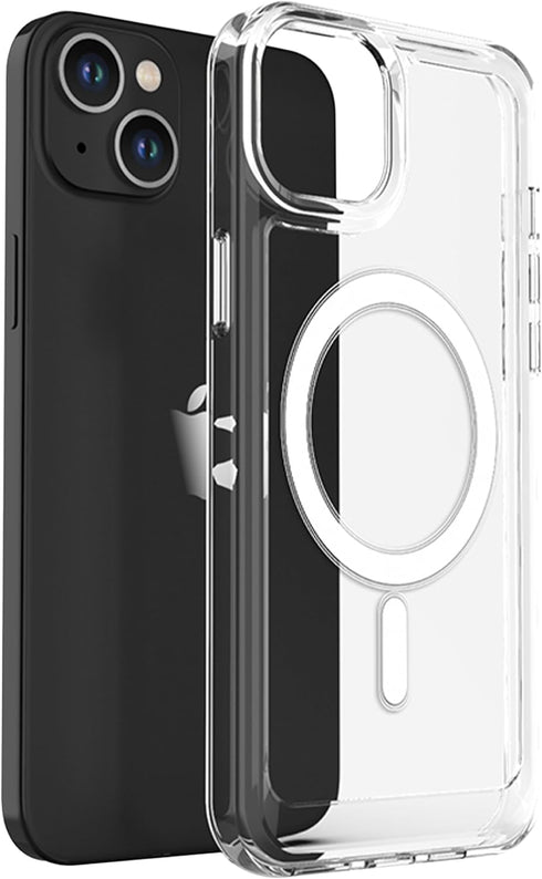 Magnetic Case for iPhone 15 Compatible with MagSafe ultra-thin Military-Grade Protection Transperant Shockproof Protective Phone Cover Anti Yellow...