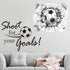 Soccer Wall Decal 3D Soccer Wall Decor Stickers for Room Decor Football Stuff Shoot for Your Goals Football Sticker for Kid Boy Bedroom Art Decora...