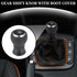 6 Speed Manual Gear Shift Knob - Car Gearbox Stick Shifter Lever Knob - for Toyota Yaris 2005-2010 Plastic Faux Leather Black Silver Tone - 1 Pc...