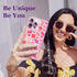 Compatible for iPhone 14 Pro Max Case Cute Aesthetic - Glitter Pink Phone Case with Camera Protector - Girly Love Plaid Cover with Wrist Strap Des...