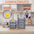 Tumbler Lid Organizer, 2 IN 1 Stacking Tumbler Lid Holder Vertical Storage for Up to 20 Lids, Space-Saving Design Cup Lid Organizer Storage Rack f...
