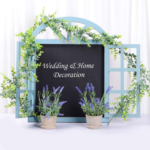 Artificial Vines Faux Eucalyptus Garland, Artiflr 2 Pack Fake Eucalyptus Greenery Garland Wedding Backdrop Arch Wall Decor, 6 Feet/pcs Fake Hangin...