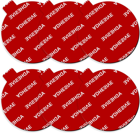 6 PCS Adhesive Pad Replacement for Dashboard/Windshield/Phone Sucker Holder Suction Cup Mount, 53mm(2.09inch) Circle Double Sided Self Stickers/GP...